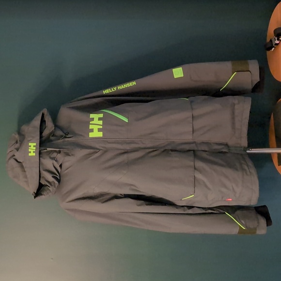 Helly Hansen Green H2 Flow Ski Jacket W/ RECCO Technology - Picture 1 of 10